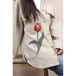 Boek vilten bloemenversiering