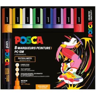 Posca Markers PC5M Set 8 Stuk Pop Kleuren