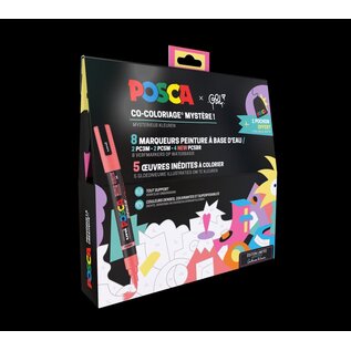 POSCA assortiment 8 stiften - Mysterieus kleuren + zakje GRATIS