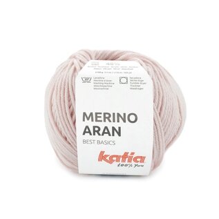 MERINO ARAN 112 - Zeer licht roze bad 85301