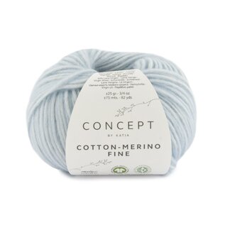 COTTON-MERINO FINE 85 - Licht hemelsblauw bad 44381