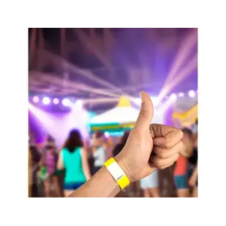 Evenementenbandjes - Polsbandjes 254x195mm, Geel 100 stuk