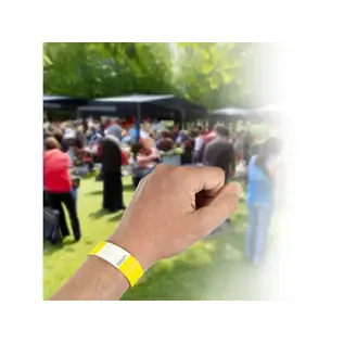 Evenementenbandjes - Polsbandjes 254x195mm, Geel 100 stuk
