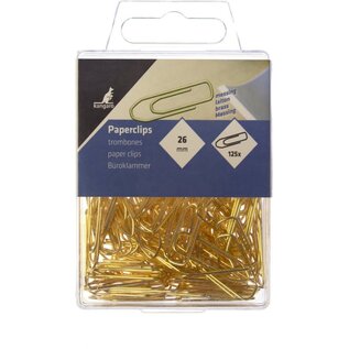 Paperclips - 26 mm - messing - 125 stuks -