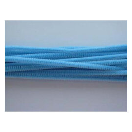 Chenille aqua 6mm x 30cm 20st
