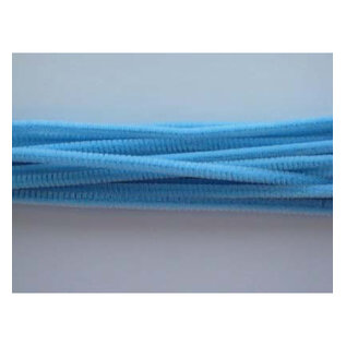 Chenille aqua 6mm x 30cm 20st