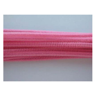 Chenille roze 6mm x 30cm 20st