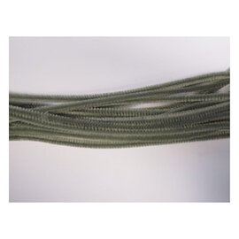 Chenille grijs 6mm x 30 cm 20st