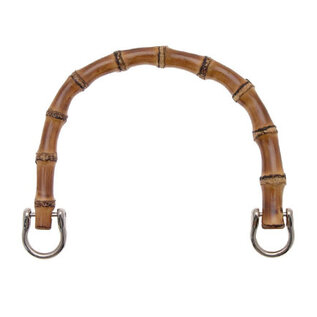 Handvat voor tas x2 bamboe 15x12cm