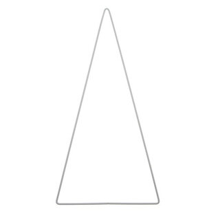 Metalen ring, driehoek gelijkbenig wit