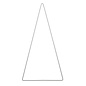 Metalen ring, driehoek gelijkbenig wit - h.35x17,5cm