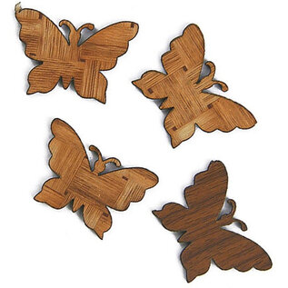 Houten vlinder 3cm 12 stuks