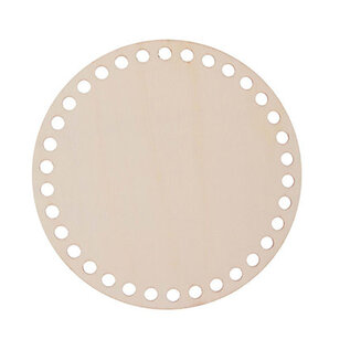 Houten schijf ø 15cm met 7mm gaten