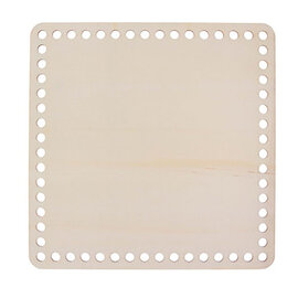 Houten vierkant 20x20cm met 7mm gaten