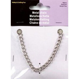 Metalen ketting zilverkleur 5,5 mm 1m