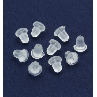 Silicone earclutch clear 20 stuks