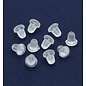 Silicone earclutch clear 20 stuks