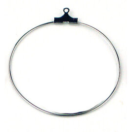 Oorbel, platina 40mm 4st.