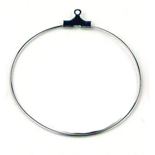 Oorbel, platina 40mm 4st.