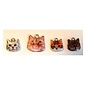 Metalen bedels, kat met 3 kittens 16x17 and 12x13mm 4st.