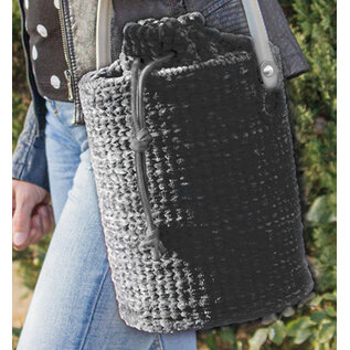 Handtasset Tania - grijs 	ø18 x 23cm