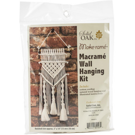 DIY Pakket - Macramé Kit Kwasten en Spiralen 13x36 cm