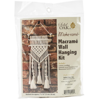 DIY Pakket - Macramé Kit Kwasten en Spiralen 13x36 cm