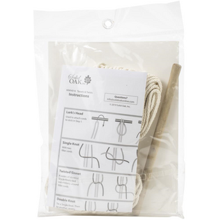 DIY Pakket - Macramé Kit Kwasten en Spiralen 13x36 cm