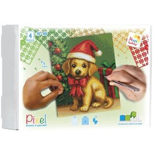 Pixelhobby - Kersthondjes 4 basisplaten +/-100 pixelmatjes
