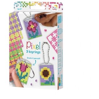 Pixelhobby Medaillon Set Bloemen 3 stuks