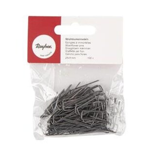 Droogbloem-klemmen, 25x5mm, 100 st.