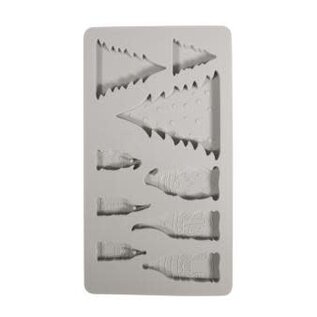 Silicone gietmal kabouterfamilie, 14,5x26x1cm, 9 vormen, 1st