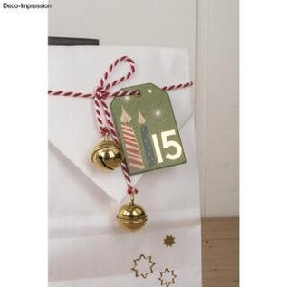 Deco-Metalen klokjes (bolvorm) 15mm 10st.