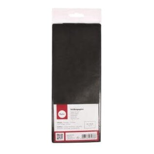 Zijdepapier, kleurecht, 50x75cm,17g/m², kleurecht, ZB-zak 5vel, zwart