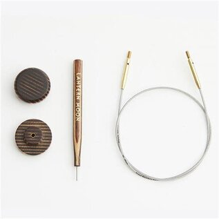 Kabel 360 graden draaibaar roestvrij staal 20cm om 40cm verwisselbare naalden te maken - Knitpro Lantern Moon