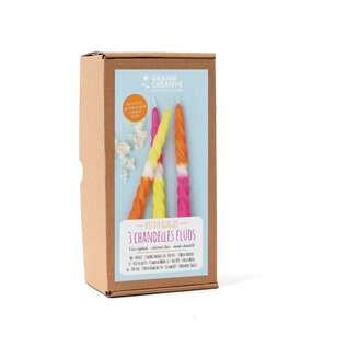 DIY kaarsenset - 3 fluokaarsen