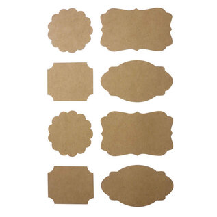 32 kraft plaklabels