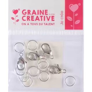 Karabijnsluitingen met ringen 12mm 4st.