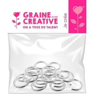 20 zilverkleurige splitringen van 7 mm