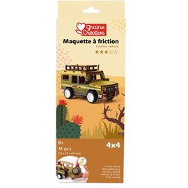 Model Jeep met wrijvingsaangedreven