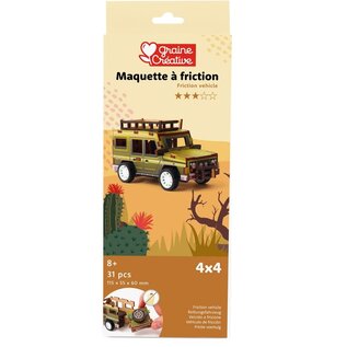 Model Jeep met wrijvingsaangedreven