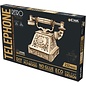 Eco Wood Art (EWA) 3D Houten Puzzel, Retro Telephone, 21,2x22x27,8cm
