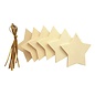 6 houten hangers "Ster" 60mm
