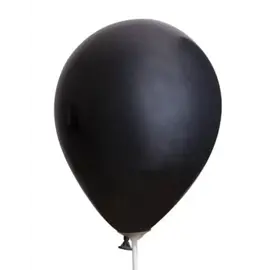 Zwarte metallic ballonnen, 10 stuks
