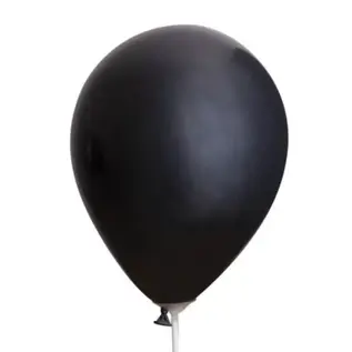 Zwarte metallic ballonnen, 10 stuks