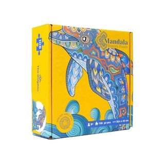 Houten Legpuzzel logica Giochi Mandala  Dolfijn/ Dolphin, 28,4×26 cm