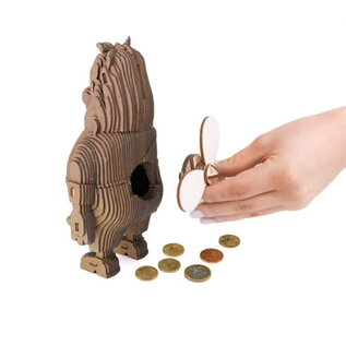 Eco Wood Art (EWA) 3D Houten Bouwset Spaarpot, Karlsson, 10,3x11x21,5cm