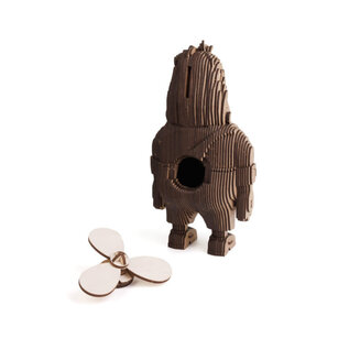 Eco Wood Art (EWA) 3D Houten Bouwset Spaarpot, Karlsson, 10,3x11x21,5cm