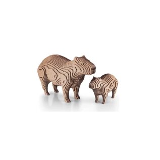 Eco Wood Art (EWA) 3D Houten Bouwset Spaarpot Capybara, 19,3×7,2x12cm