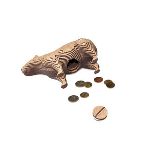 Eco Wood Art (EWA) 3D Houten Bouwset Spaarpot Capybara, 19,3×7,2x12cm